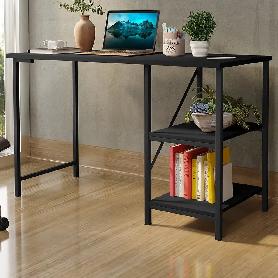 Escrivaninha Mesa Office Estudo Estilo Industrial Cor Preto 1,10m Klm Store