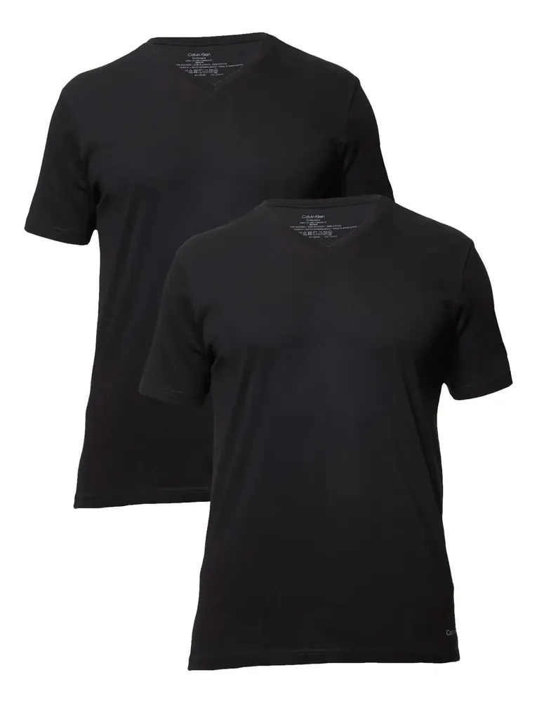Kit Com 2 Camisetas Masculina Crew-neck Calvin Klein