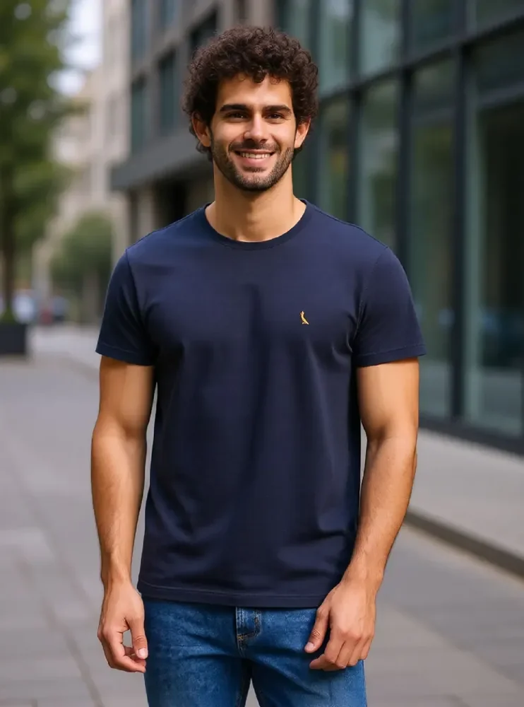 Camiseta New Jazz Denim Reserva Masculina Azul-marinho Liso Gg Lisa