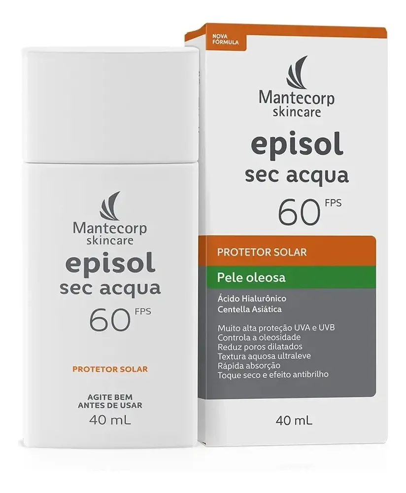 MENOR PREÇO 😱 Mantecorp Episol Sec Acqua Protetor Solar Fps 60 40ml