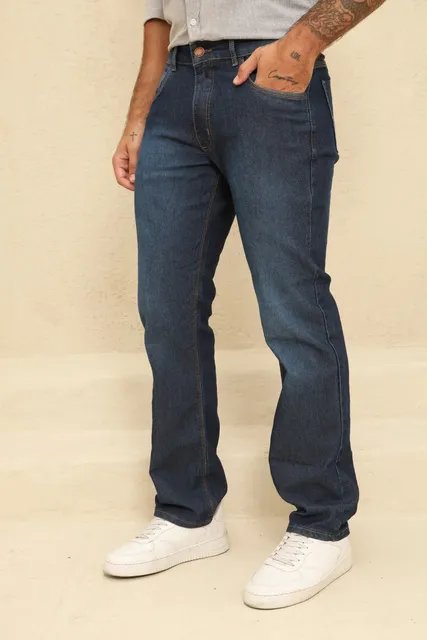 ⚫️ Calça Jeans Masculina Corte Reto Tradicional Elastano