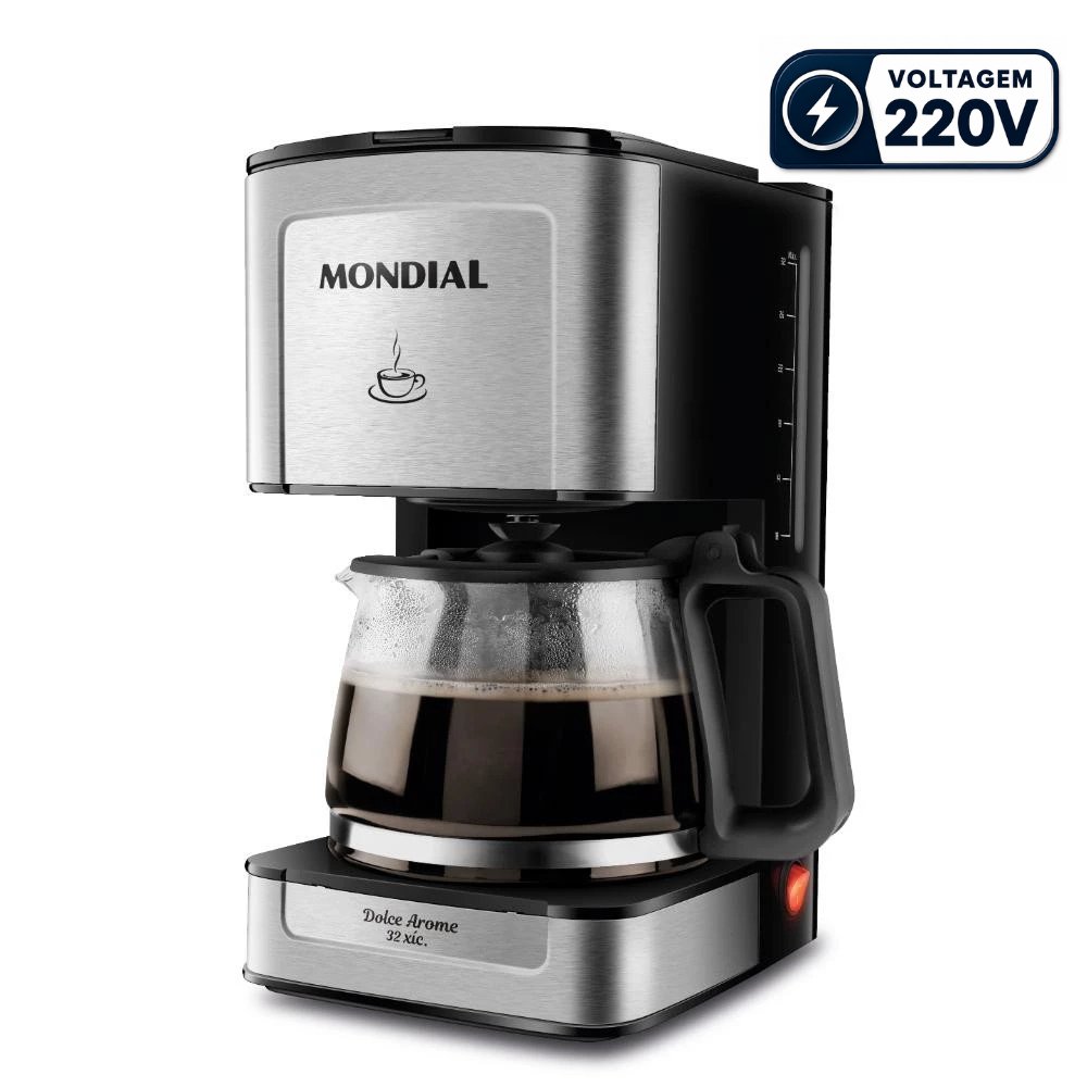 Cafeteira Elétrica Mondial Dolce Arome 220V C-44-32X-SI Preto/Inox