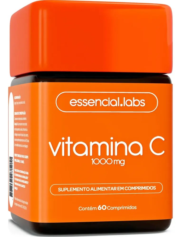 Vitamina C 1000mg Fórmula Concentrada 100% Pura 60 Doses