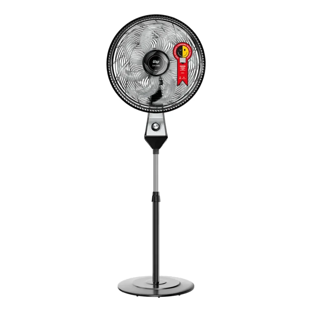 WAP 50CM TURBO 🔝 Ventilador Coluna 50cm 180w 8 Pás Silencioso Wap Flow Turbo Frequência 60 Hz 40 Cm Preto 220v Cinza Plástico