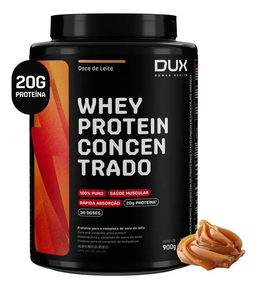 Whey protein concentrado 900g doce de leite - Dux Human Health