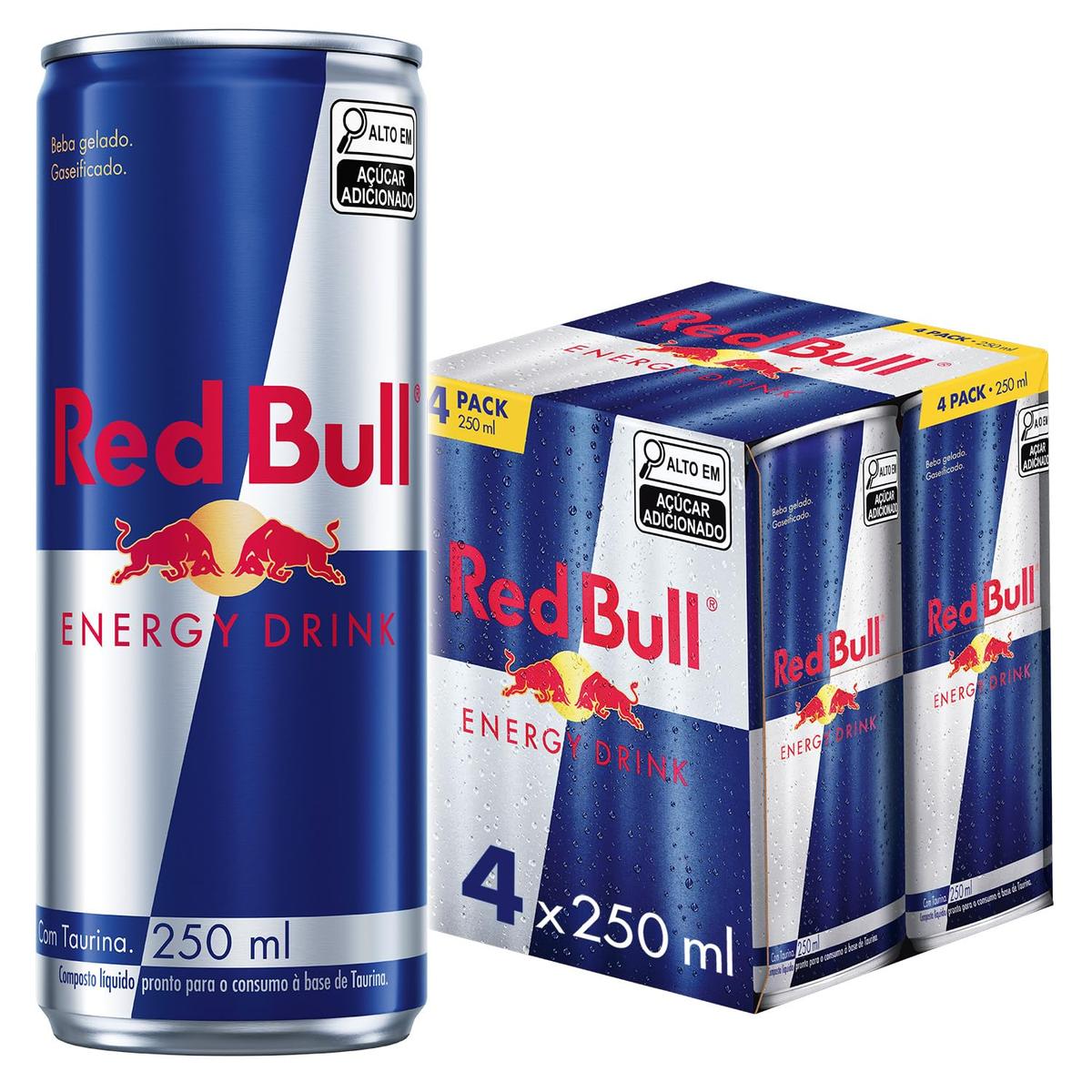 ✨Red Bull Energético, Energy Drink, 250ml, 4 latas✨️