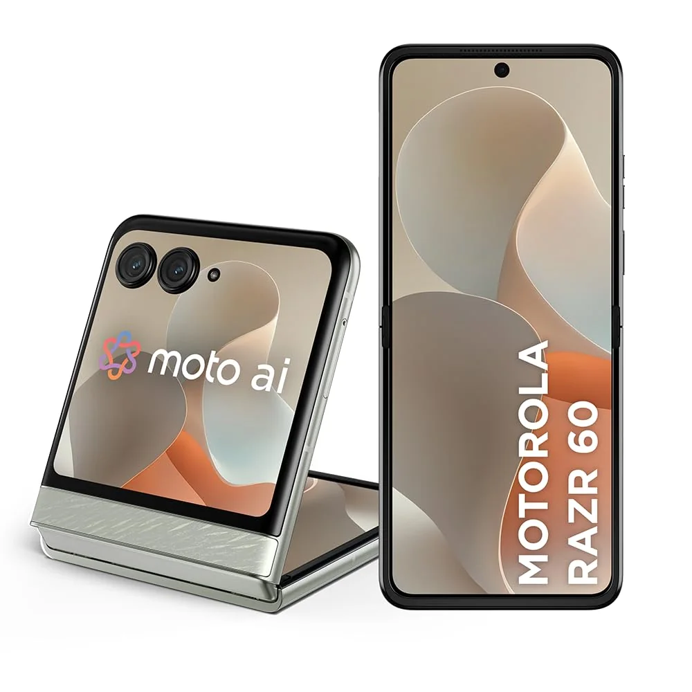 Smartphone Motorola Razr 60-256GB 24GB (12GB RAM+12GB Ram Boost) Tela dobrável 6,9" pOLED e externa 3,6” Moto AI camera IP48 - Branco