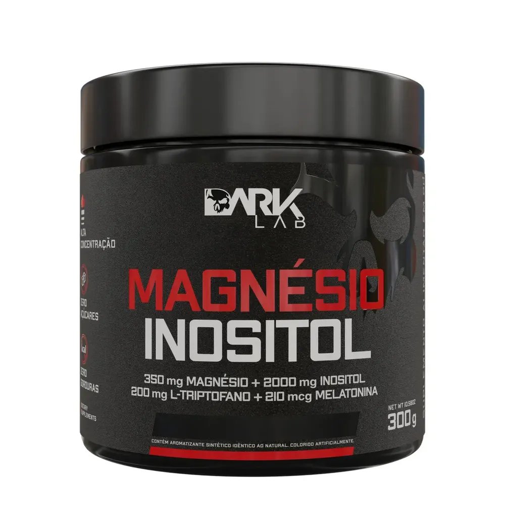 Magnesio E Inositol Taurina Melatonina 300g Dark Lab Limao 50 Doses