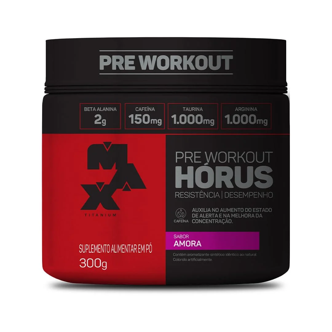 🛒 Pré treino Horus Max Titanium Sabor Amora 300g