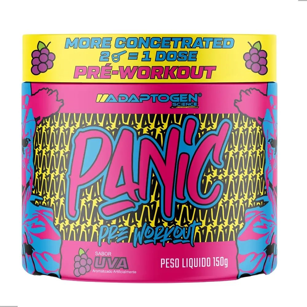 Suplemento Em Po Adaptogen Science Pre Treino Beta Alanina Panic Sabor Uva X 150g