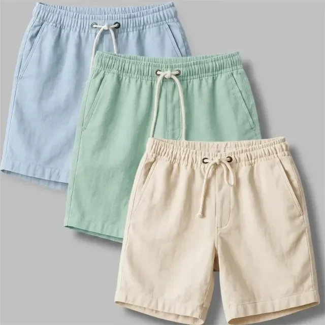 Kit 3 Shorts Bermuda de Linho