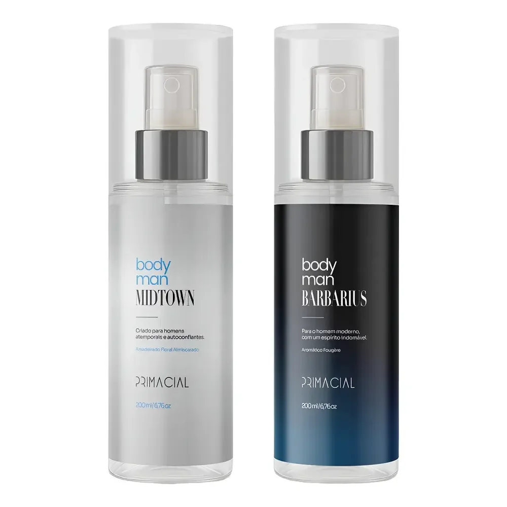 Body Splash Masculino Barbarius E Midtown 200ml Primacial