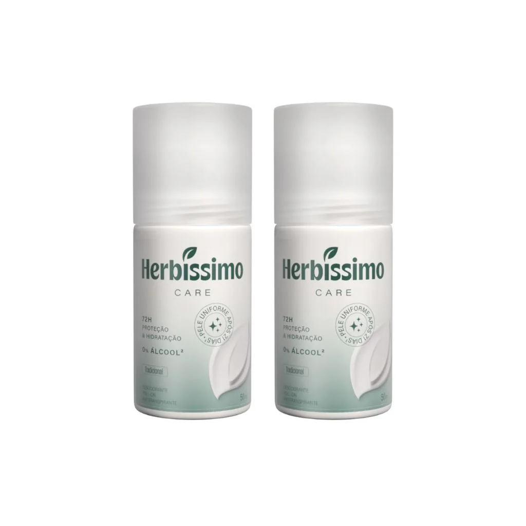 Kit Desodorante Roll-On Antitranspirante Herbíssimo Care Tradicional 50ml (2 unidades)