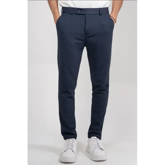 Calça Social Alfaiataria Malha Elastano Stretch