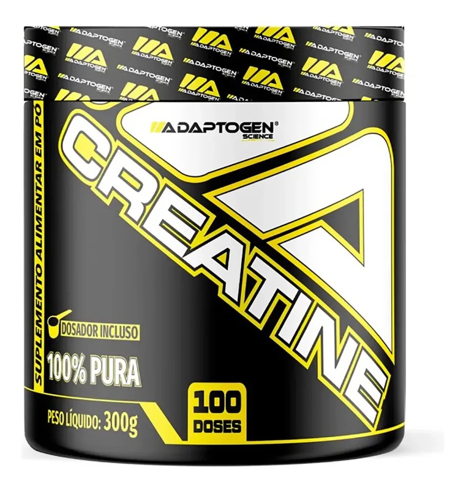 Creatina Platinum 300g Adaptogen Science 100 Pura Sabor Sem Sabor