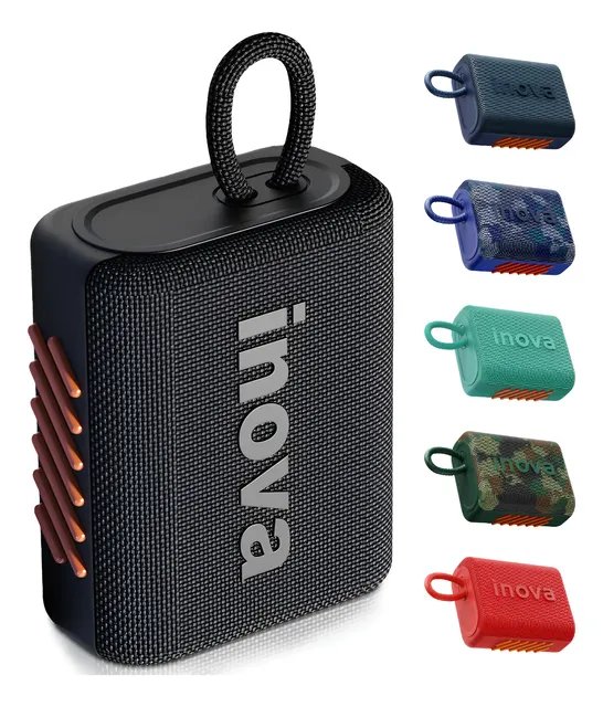 Inova Caixa De Som Mini Bluetooth Tws Grave Potent Com Radio