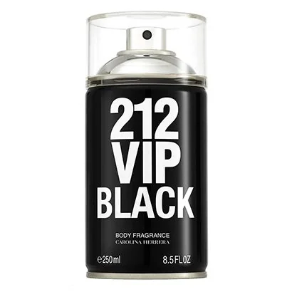 Body Spray Carolina Herrera 212 Vip Men Black 250ml