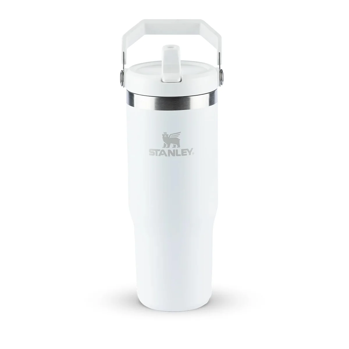 ✨Stanley - Garrafa Térmica IceFlow Flip Straw Isolada em Aço Inoxidável e Reutilizável, Resistente a Vazamentos, 887 ml, Frost✨️