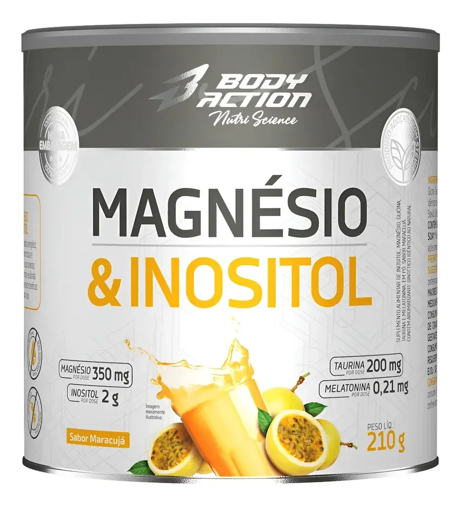 PRA DORMIR MELHOR 💤😴 Magnésio E Inositol Taurina Melatonina 210g Sabor Maracujá Maracujá
