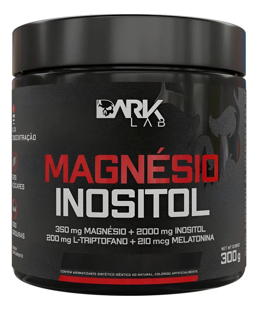 Magnésio E Inositol Taurina Melatonina 300g Dark Lab 50 Doses