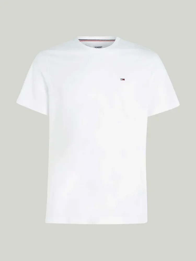 Camiseta Tommy Jeans Masculino Abdm0dm04411 White Liso Gg Lisa