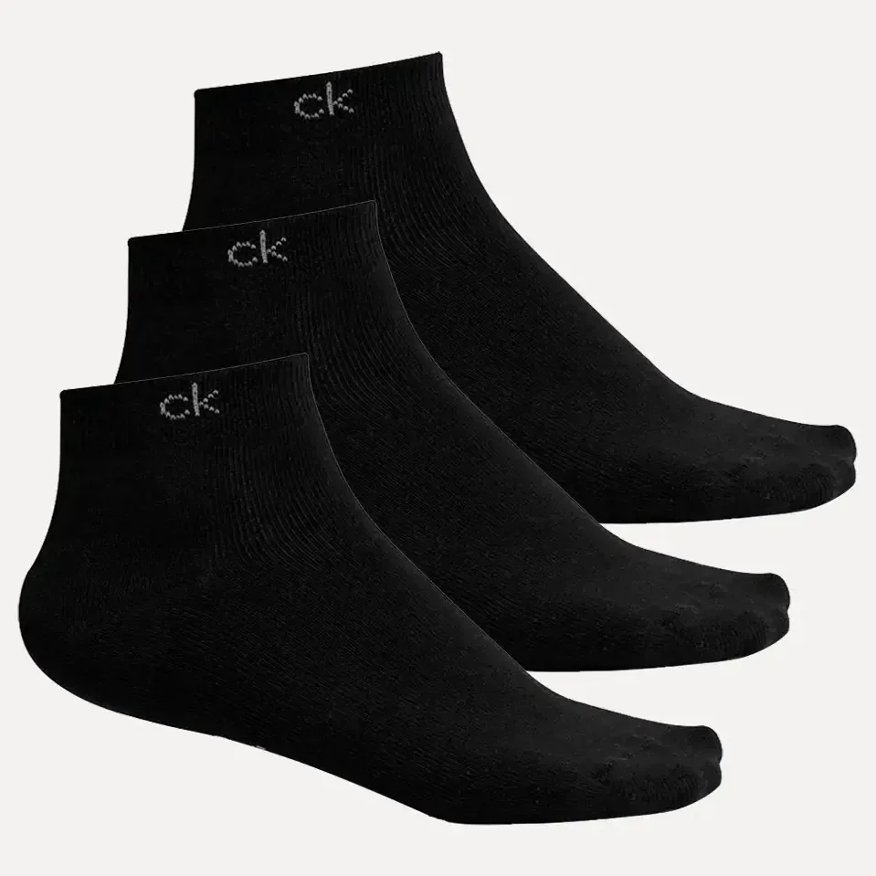 Kit 3 Pares Meias Calvin Klein Cano Curto