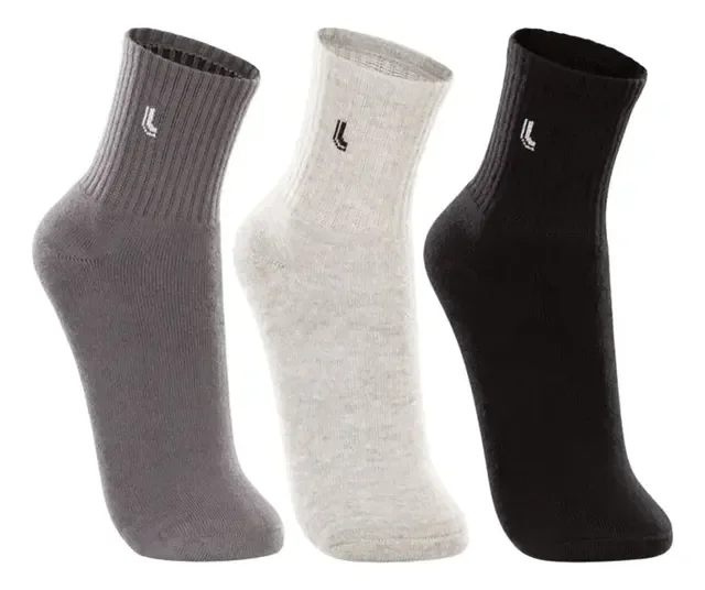 Kit 3 Pares Meias Esportivas Cano Médio Lupo Masculino