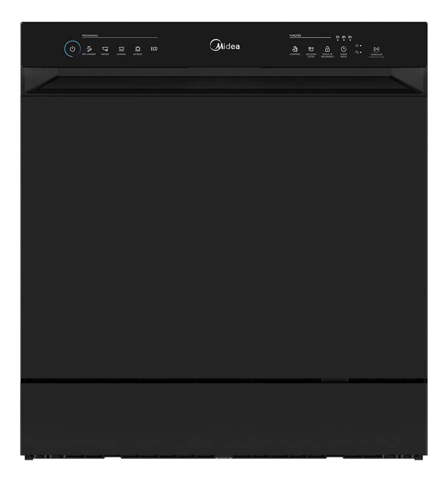 Lava Louças 8 Serviços Preta Touch Plus Midea