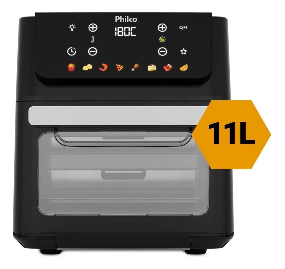 Fritadeira Air Fryer Oven 11 Litros 1800w 8 Funcoes Philco Paf11b