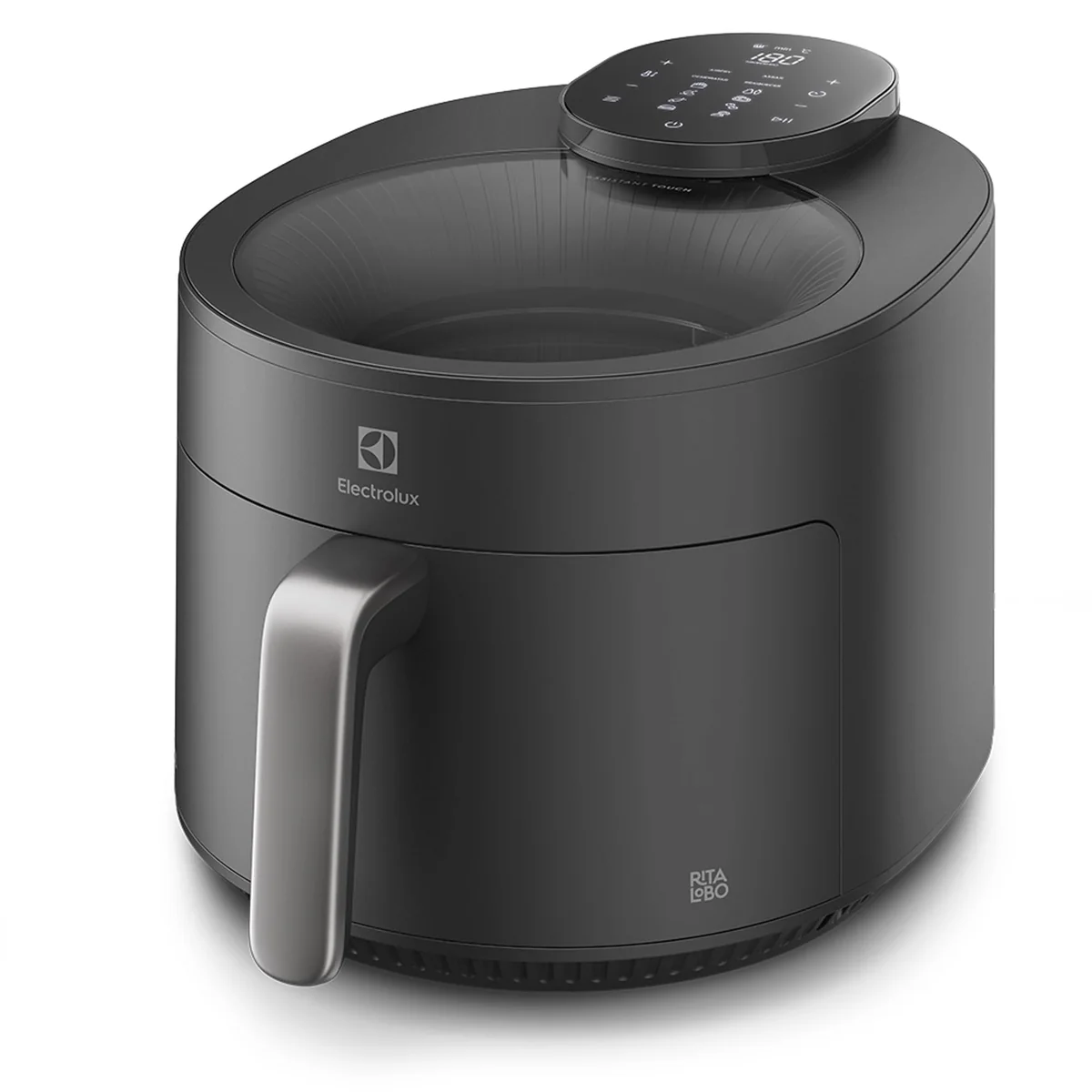Electrolux Fritadeira Elétrica sem oleo com visor 360 Air fryer 5.1L digital potência 1500W EAF170 Cinza 220v