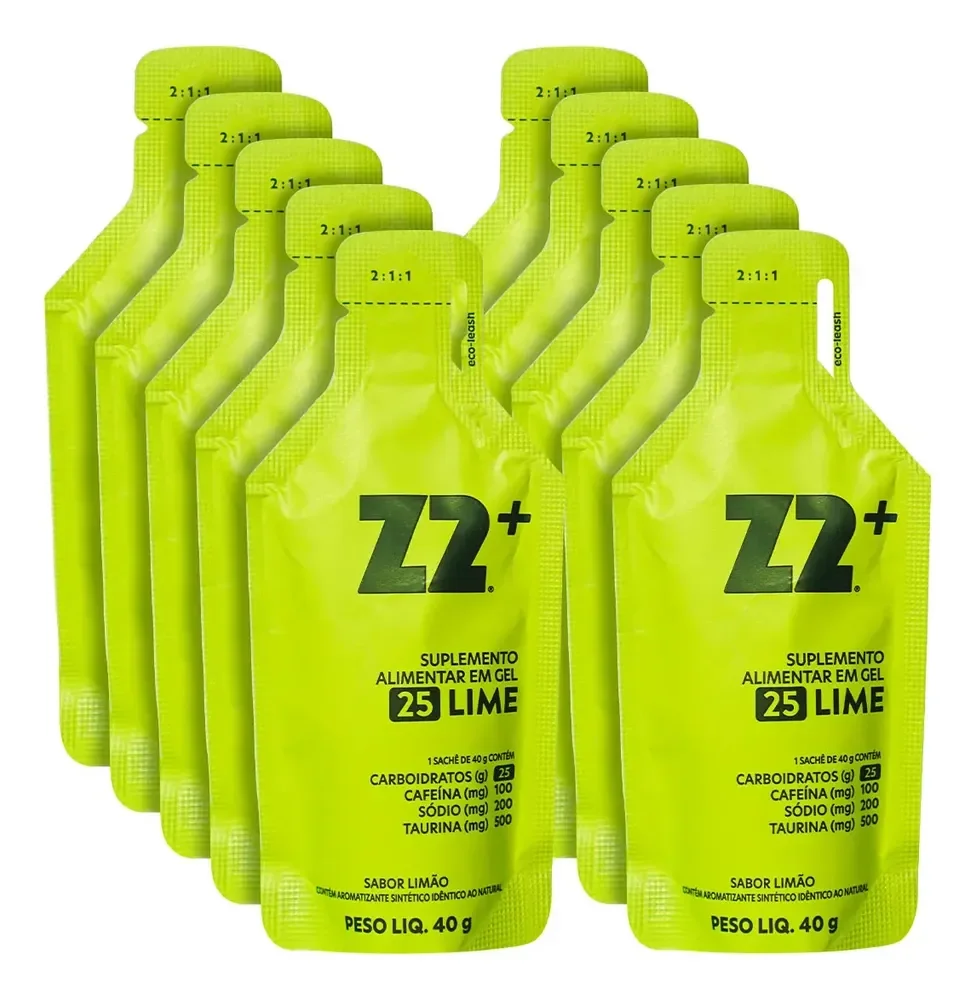 Energy Gel Z2+ Lime Box 10un Sachê 40g Cafeína