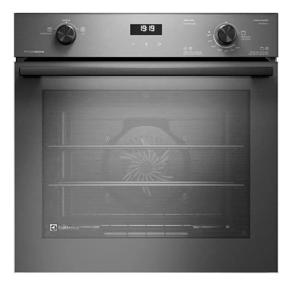 ✨Forno a Gás de Embutir Electrolux 80 Litros Experience com FoodSensor Cinza OE8GF -✨️