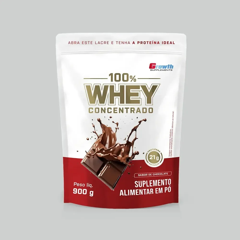 ✨100% Whey Concentrado 900g Growth Supplements Chocolate✨️