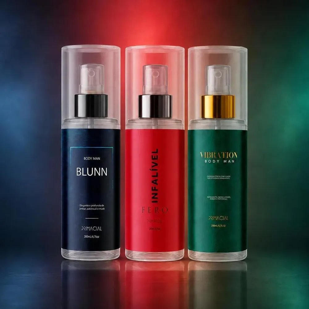 Kit Body Splash Vibration + Blunn + Infalível Fero