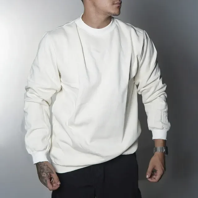 Moletom Gola Careca Unissex Oversized Sem Capuz Algodão
