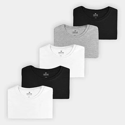 Kit Camiseta Hering C/ 5 Peças