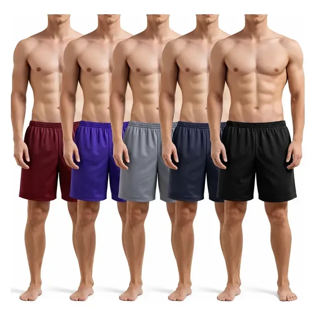 Kit 5 Shorts Masculino Sport Academia Futebol Cores Sortidas