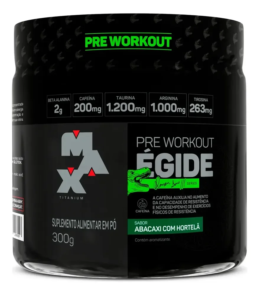 Pré Treino Égide 300g Abacaxi Com Hortelã Max Titanium