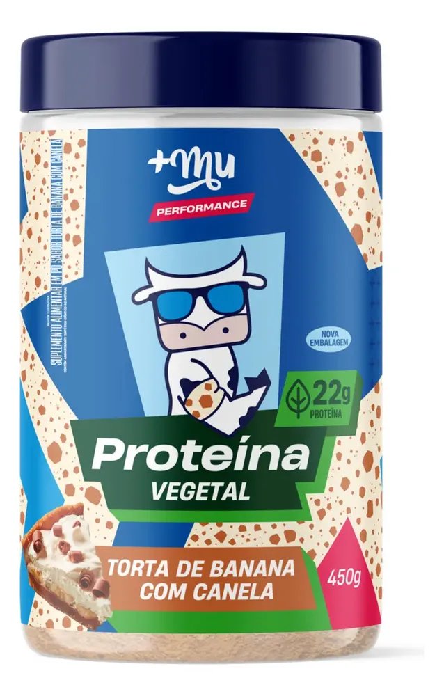 Proteina Vegetal Mu 22g Proteina Banana Com Canela 450 G