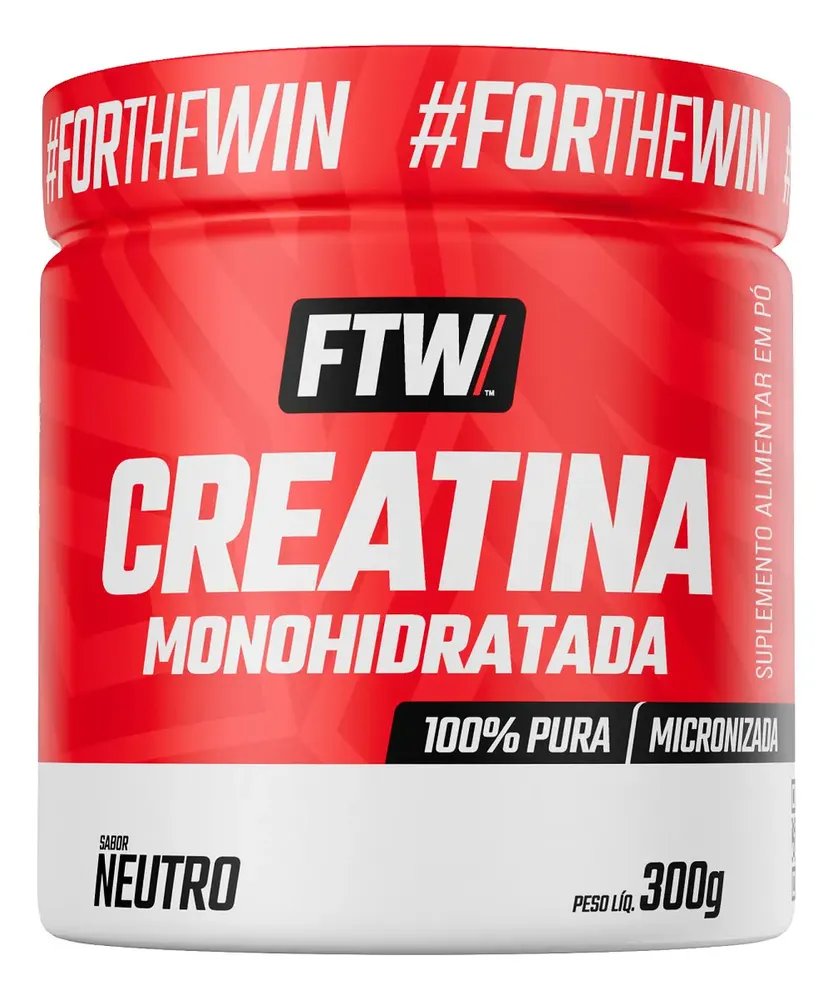 ✨Creatina Monohidratada Pura 300g Pote Suplemento em Pó 100% - FTW✨️