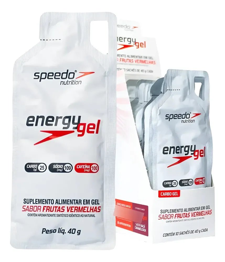 Box 10 Unidades Energy Gel Z2 Speedo Frutas Vermelhas