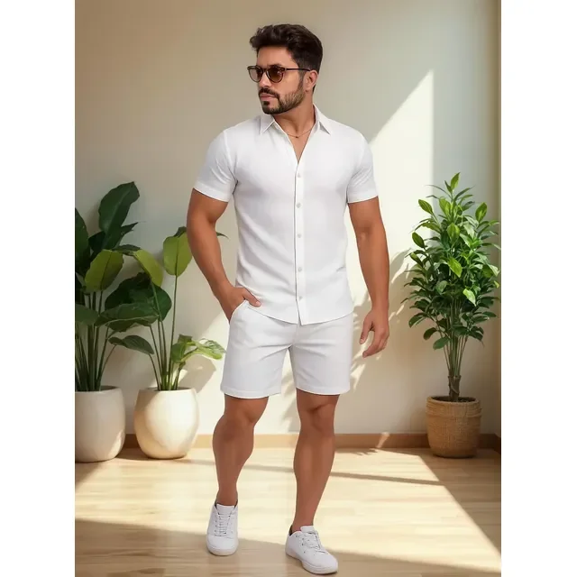 Conjunto Camisa + Shorts (3 cores)