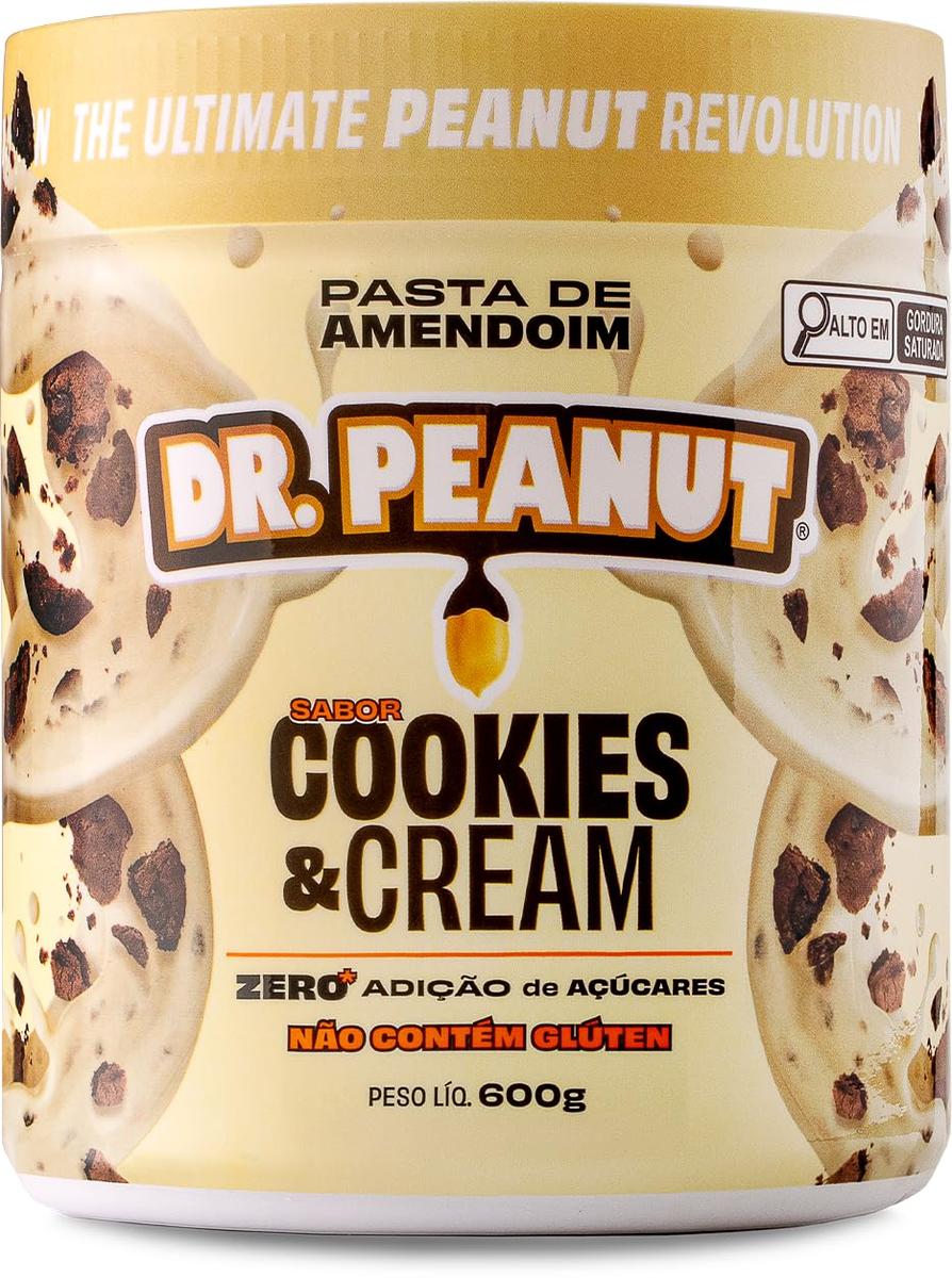 Pasta De Amendoim Dr. Peanut Sabor Cookies & Cream 600g