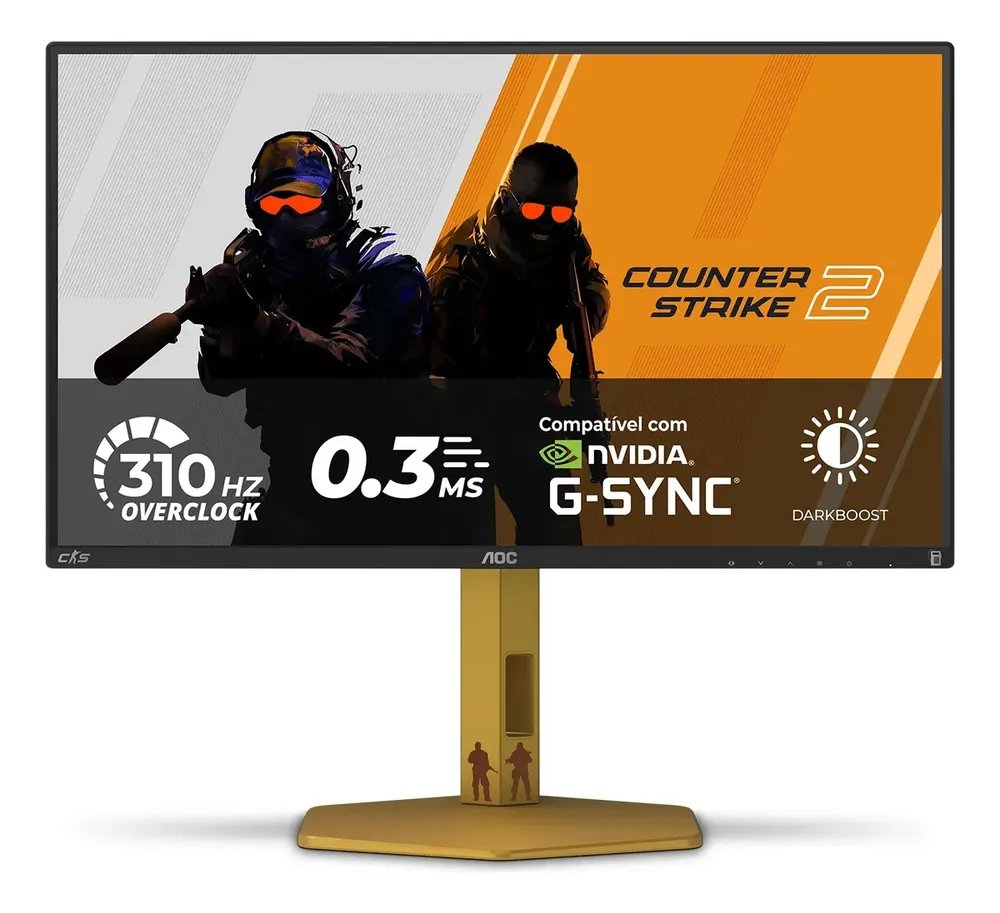 Monitor Gamer AOC AGON CS2 25" 310Hz 0.3 ms HDR400 IPS Base Ajustável CS25G