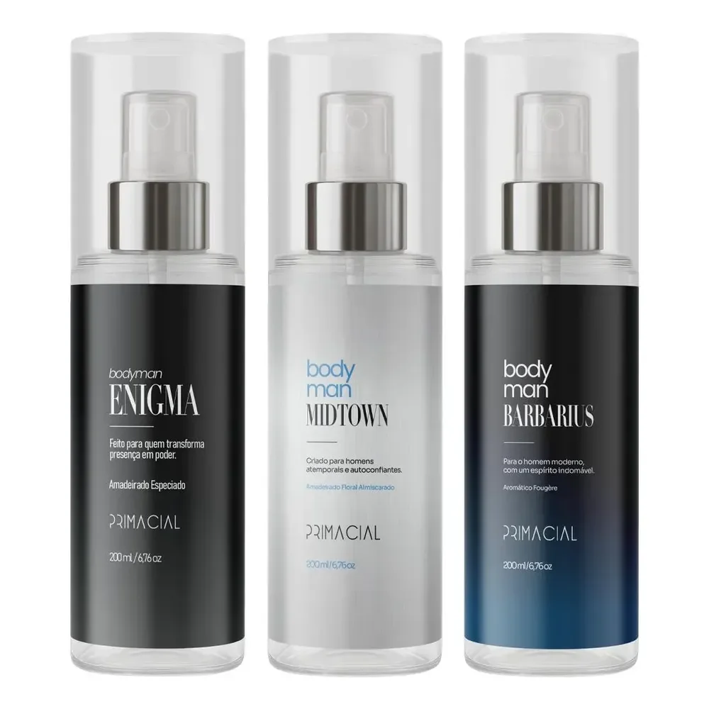 Kit Body Splash Barbarius + Enigma + Midtown 200ml