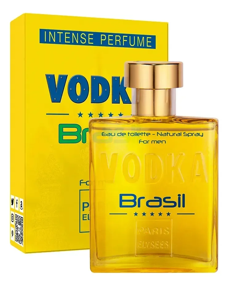 Perfume Vodka Brasil Amarelo Paris Elysees Masculino Intense 100ml