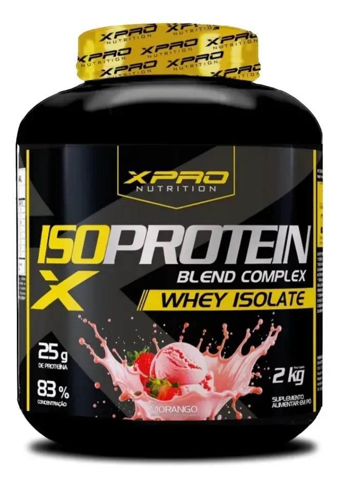 Whey Protein Isolado Iso Blend Complex Zero Açúcar Low Carb Morango 2kg Xpro