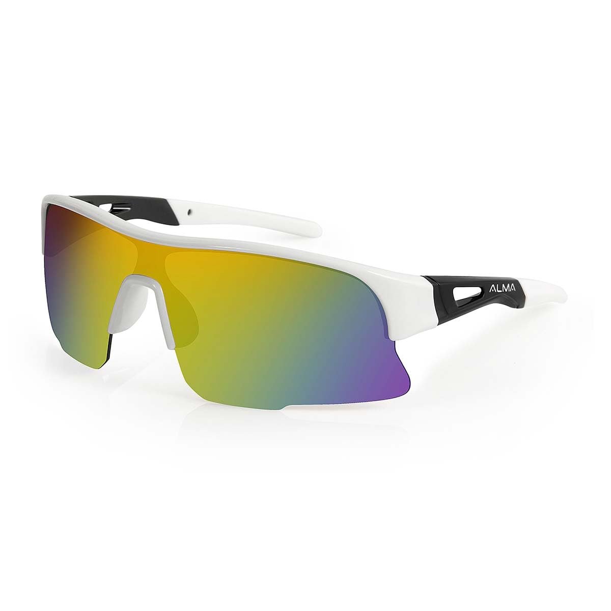Óculos de Sol Esportivo UV400 Tarik Branco Cinza Alma Genius