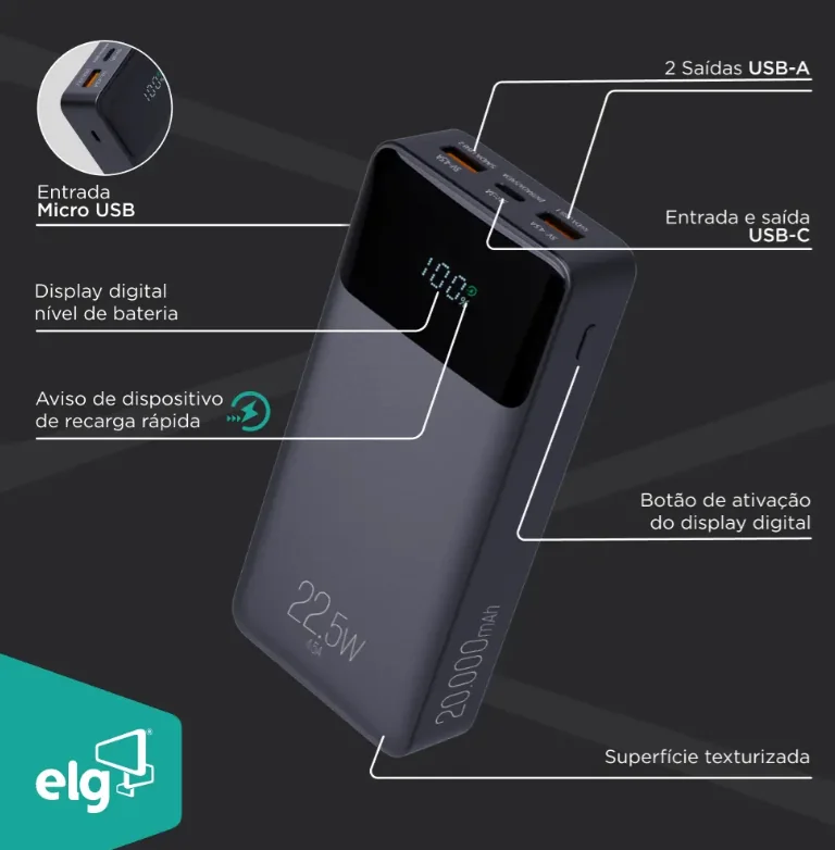 🛒Power Bank Pro 20000mAH ELG