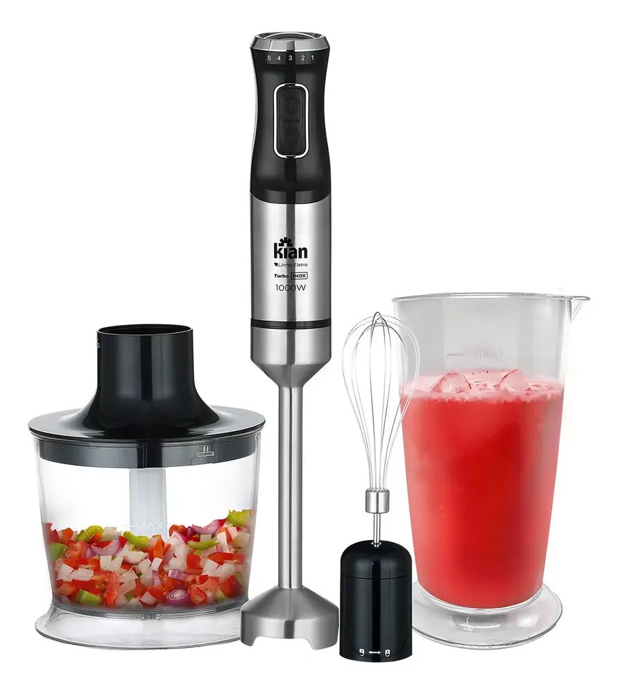 Mixer Turbo 3 Em 1 - 1000w 5 Velocidades Cor Preto 220V